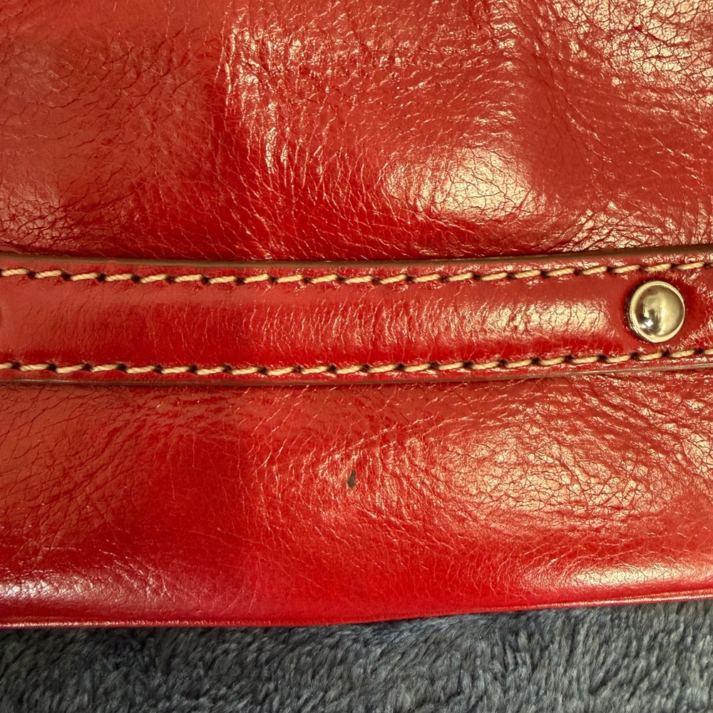 Michael Kors Cherry Red Wristlet with Silver Logo - Picture 7 of 16